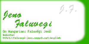 jeno faluvegi business card