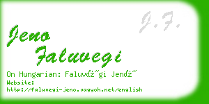 jeno faluvegi business card